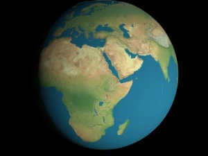 animated 16k earth geographical model 3D Model