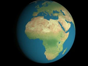 animated 16k earth geographical model 3D Model