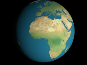 animated 16k earth geographical model 3D Model