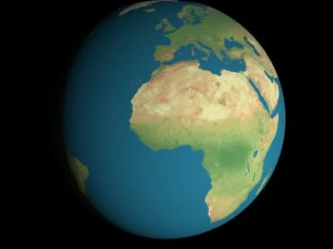 animated 16k earth geographical model 3D Model