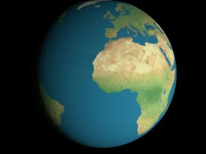 animated 16k earth geographical model 3D Model