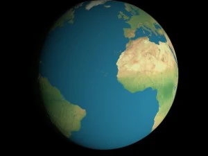 animated 16k earth geographical model 3D Model