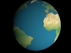 animated 16k earth geographical model 3D Model