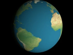 animated 16k earth geographical model 3D Model