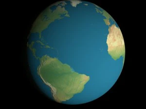 animated 16k earth geographical model 3D Model