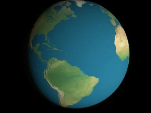 animated 16k earth geographical model 3D Model