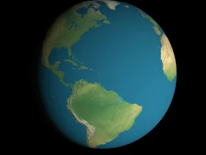 animated 16k earth geographical model 3D Model