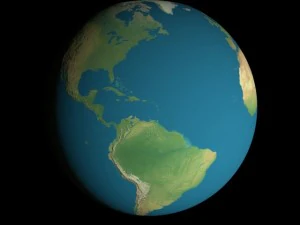animated 16k earth geographical model 3D Model