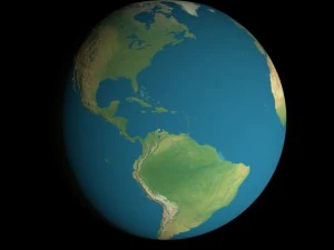 animated 16k earth geographical model 3D Model