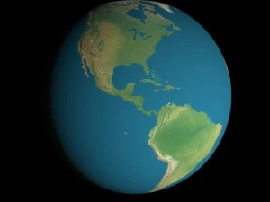 animated 16k earth geographical model 3D Model