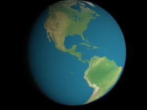animated 16k earth geographical model 3D Model