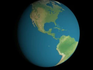 animated 16k earth geographical model 3D Model