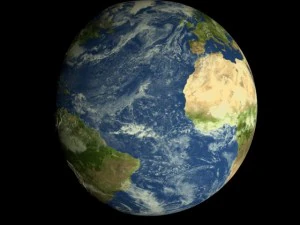 animated realistic hd earth model 3D Model
