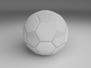 high quality white football 3D Model