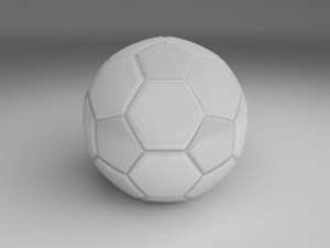 high quality white football Model 3D