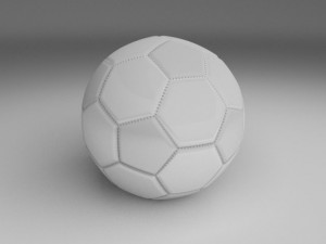 high quality white football Model 3D
