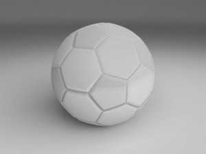 high quality white football Model 3D