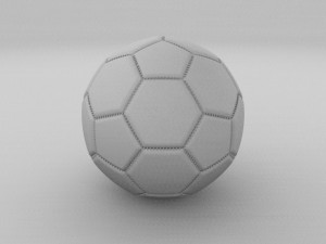 high quality white football Model 3D