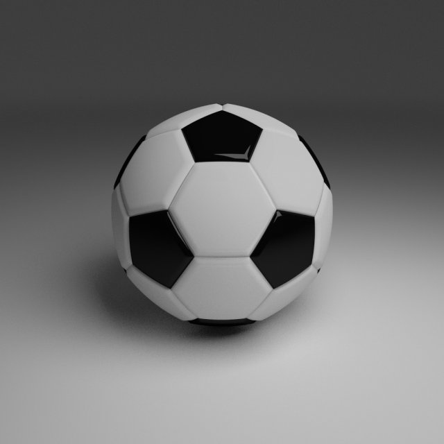 high quality classic football Model 3D .c4d .max .obj .3ds .fbx .stl .blend 