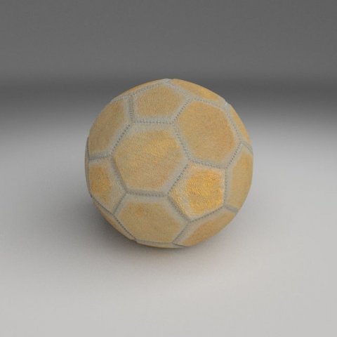 old used football 3D Model .c4d .max .obj .3ds .fbx .stl .blend 