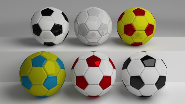 football pack 3D Модель .c4d .max .obj .3ds .fbx .stl .blend 