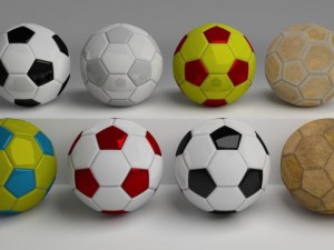 classic football pack Model 3D