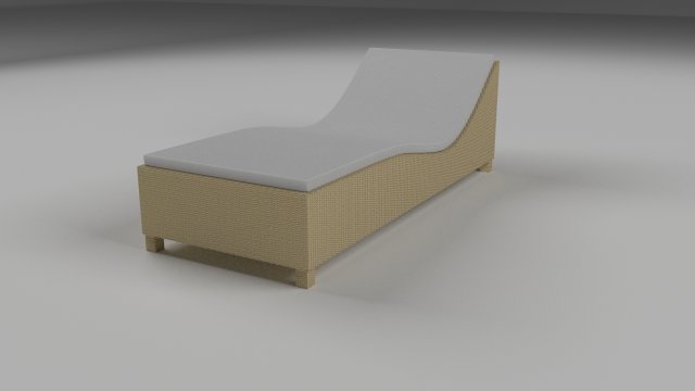 wicker lounge 3D Модель .c4d .max .obj .3ds .fbx .stl .blend 