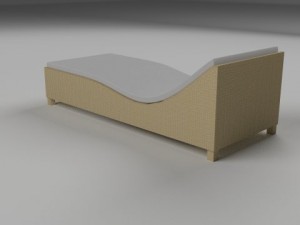 wicker lounge 3D Модель
