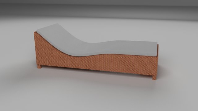 wicker lounge 3D 模型 .c4d .max .obj .3ds .fbx .stl .blend 
