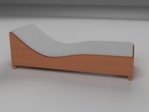 wicker lounge Modelo 3D
