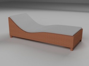 wicker lounge 3D 模型