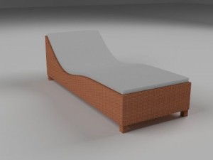 wicker lounge 3D 模型