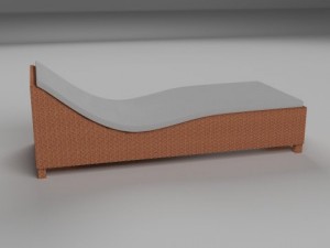 wicker lounge 3D 模型