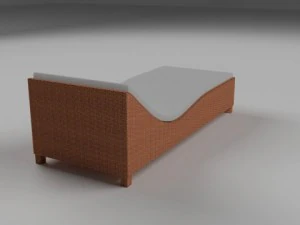 wicker lounge 3D Model