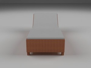 wicker lounge 3D 模型