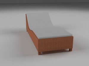 wicker lounge 3D 模型