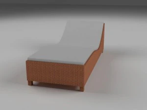 wicker lounge 3D Model
