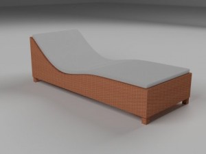 wicker lounge 3D 模型