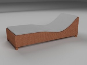 wicker lounge 3D 模型