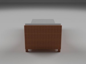 wicker lounge 3D 模型