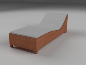 wicker lounge 3D 模型