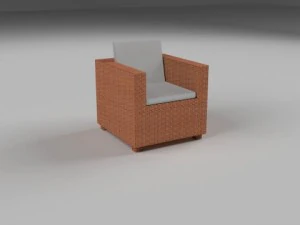 плетеное кресло 3D Модель