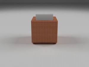wicker armchair 3D Model