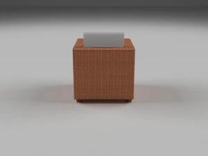 wicker armchair 3D Model