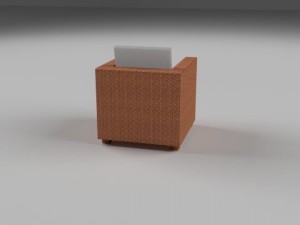 wicker armchair 3D Model