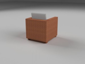 wicker armchair 3D Model