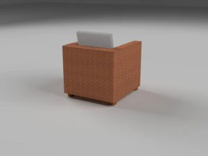 wicker armchair 3D Model