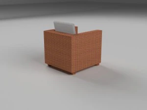 wicker armchair 3D Model