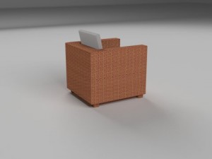 wicker armchair 3D Model