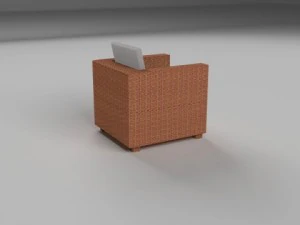 wicker armchair 3D Model